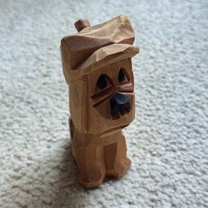 Jean Marc Morin wooden dog carved small sculptures